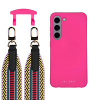 Samsung S23 HOT PINK CASE + PATTERNED STRAP