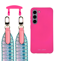Samsung S23 HOT PINK CASE + PATTERNED STRAP