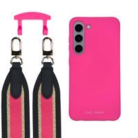 Samsung S23 HOT PINK CASE + PATTERNED STRAP