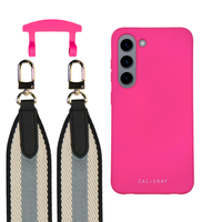 Samsung S23 HOT PINK CASE + PATTERNED STRAP