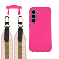 Samsung S23 HOT PINK CASE + PATTERNED STRAP