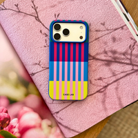 MARINE BLUE MULTI STRIPE PHONE CASE