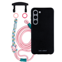 Samsung S23 MIDNIGHT BLACK CASE + KNOTTED CORD