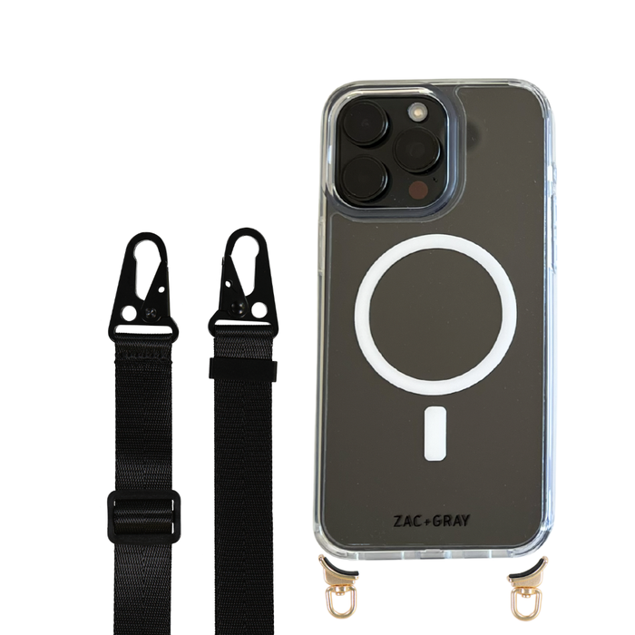 CRYSTAL CLEAR TRANSPARENT CASE WITH STRAP - MAGSAFE