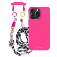 iPhone 12 and 12 Pro HOT PINK CASE + KNOTTED CORD