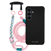 Samsung S23 Plus MIDNIGHT BLACK CASE + KNOTTED CORD