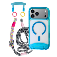 iPhone 17 Pro AQUAMARINE TRANSPARENT CASE + KNOTTED CORD