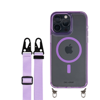 iPhone 16 LAVENDER TRANSPARENT CASE + STRAP