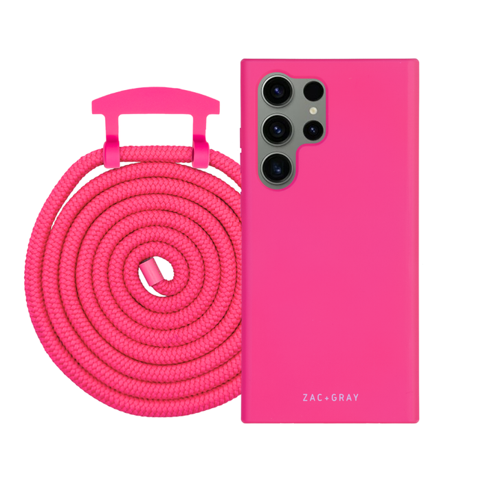 Samsung S25 Ultra HOT PINK CASE + CORD