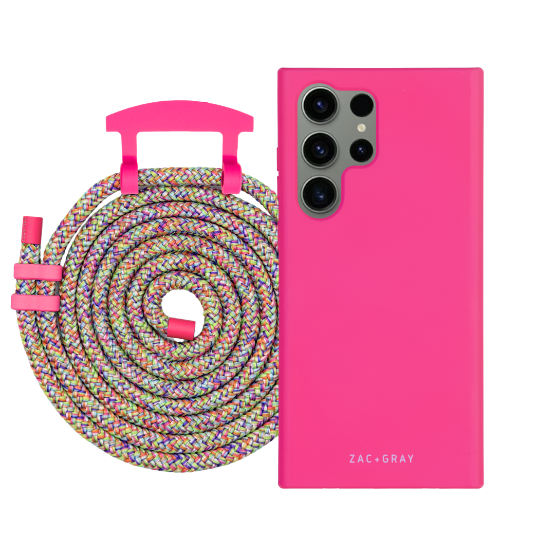 Samsung S25 Ultra HOT PINK CASE + CORD