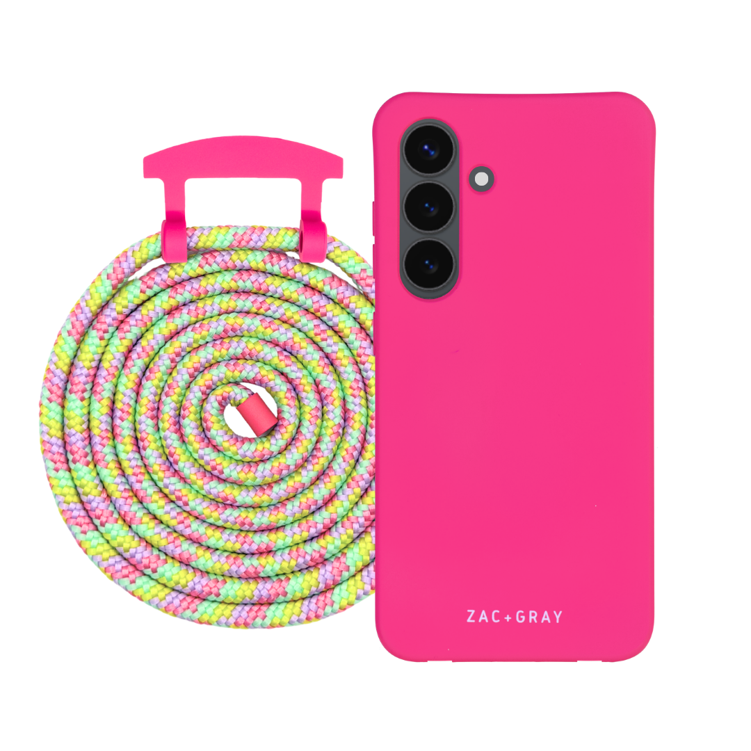 Samsung S24 Plus HOT PINK CASE + CORD