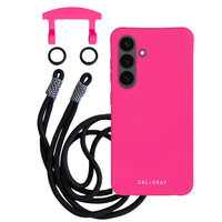 Samsung S24 Plus HOT PINK CASE + KNOTTED CORD