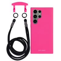 Samsung S23 Ultra HOT PINK CASE + KNOTTED CORD
