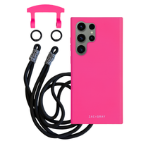 Samsung S25 Ultra HOT PINK CASE + KNOTTED CORD