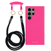 Samsung S23 Ultra HOT PINK CASE + KNOTTED CORD