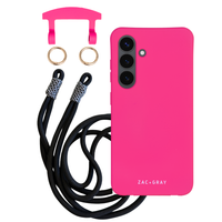 Samsung S24 Plus HOT PINK CASE + KNOTTED CORD