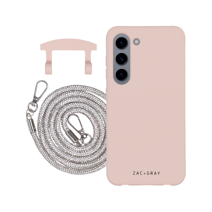 Samsung S23 ROSÉ PINK CASE + CRYSTAL CORD