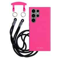 Samsung S25 Ultra HOT PINK CASE + KNOTTED CORD