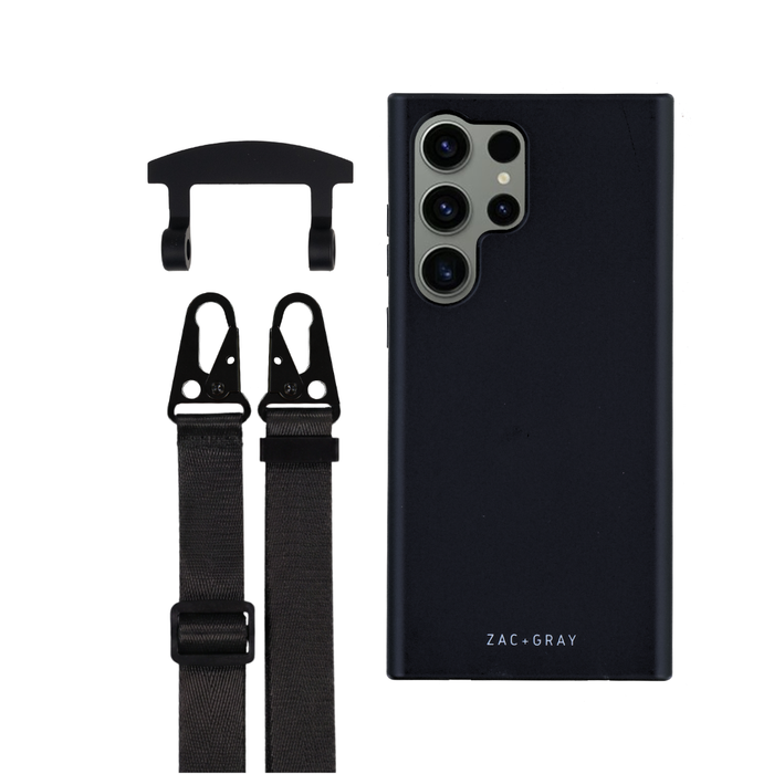 Samsung S25 Ultra MIDNIGHT BLACK CASE + STRAP