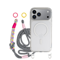 iPhone 17 Pro CRYSTAL CLEAR TRANSPARENT CASE + KNOTTED CORD