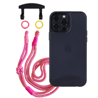 iPhone 12 Pro Max MIDNIGHT BLACK FROSTED CASE + KNOTTED CORD