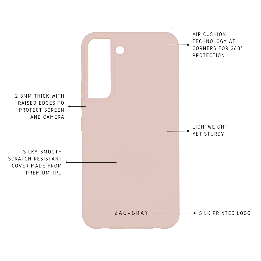 Samsung S21 ROSÉ PINK CASE + POMEGRANATE CORD
