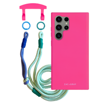 Samsung S25 Ultra HOT PINK CASE + KNOTTED CORD