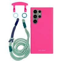 Samsung S23 Ultra HOT PINK CASE + KNOTTED CORD