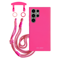 Samsung S25 Ultra HOT PINK CASE + KNOTTED CORD