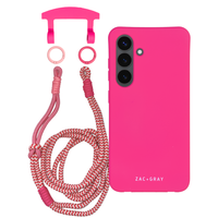 Samsung S23 Plus HOT PINK CASE + KNOTTED CORD
