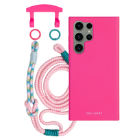 Samsung S25 Ultra HOT PINK CASE + KNOTTED CORD