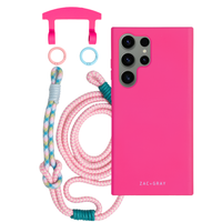 Samsung S25 Ultra HOT PINK CASE + KNOTTED CORD