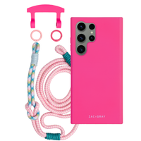 Samsung S25 Ultra HOT PINK CASE + KNOTTED CORD