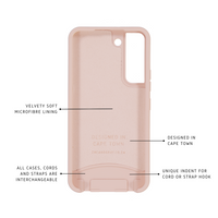 Samsung S21 ROSÉ PINK CASE + MIDNIGHT BLACK STRAP