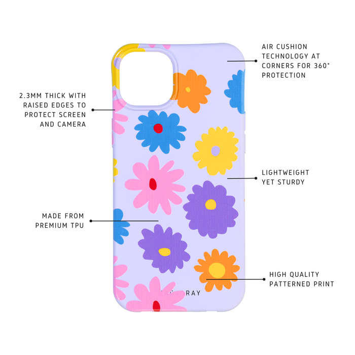 WISTERIA BLOOM DAISY PATTERNED CASE