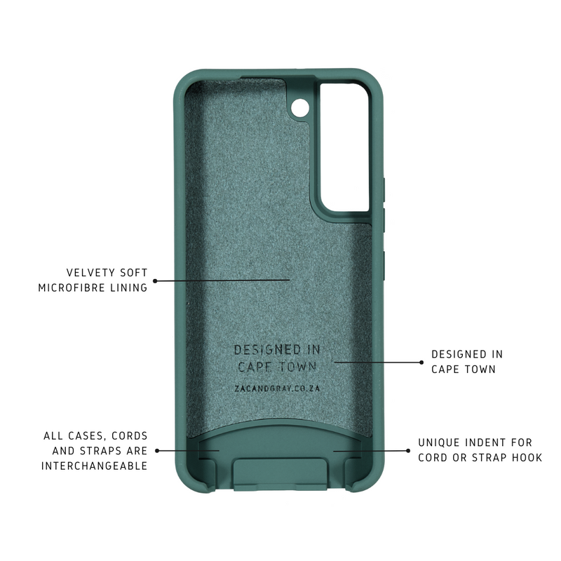 Samsung S22 TIDAL TEAL CASE + RAINBOW CORD