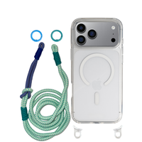 iPhone 17 Pro CRYSTAL CLEAR TRANSPARENT CASE + KNOTTED CORD