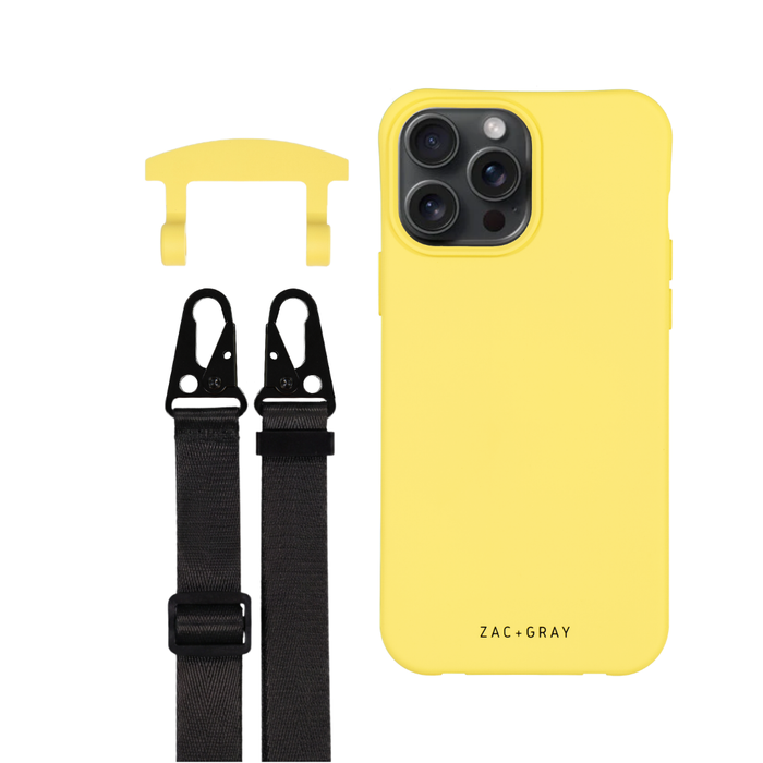 iPhone 6 Plus / 6s Plus / 7 Plus / 8 Plus SUNSHINE YELLOW CASE + STRAP