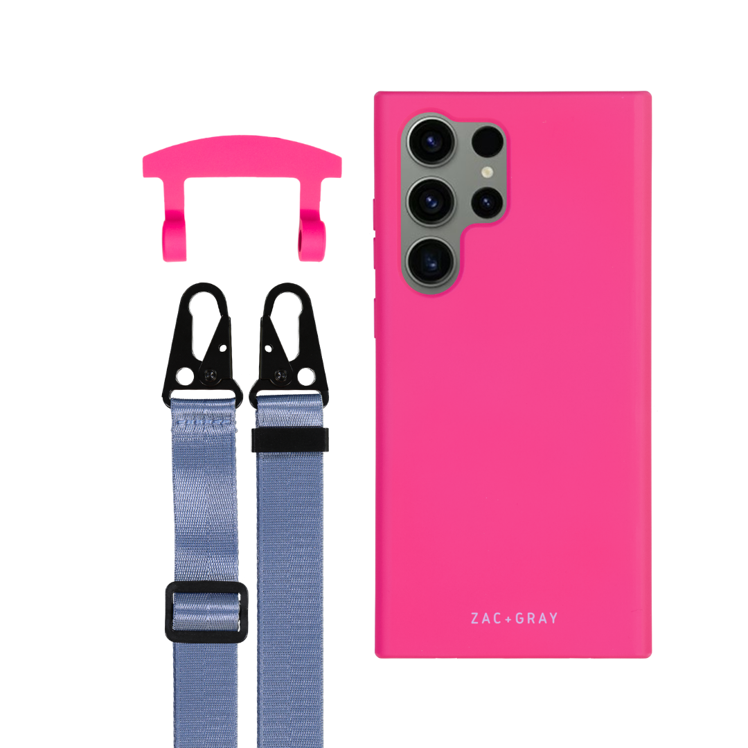 Samsung S25 Ultra HOT PINK CASE + STRAP