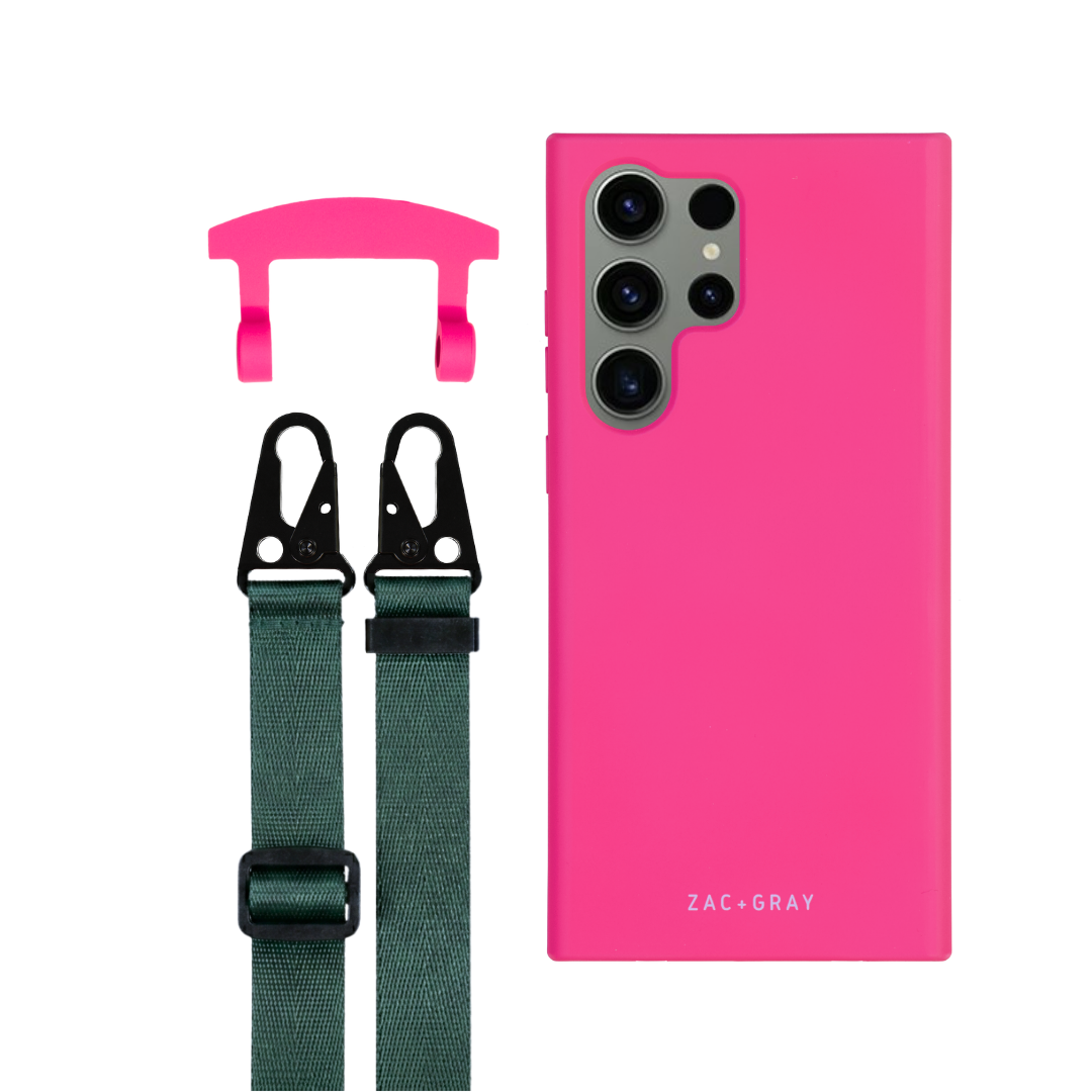 Samsung S25 Ultra HOT PINK CASE + STRAP