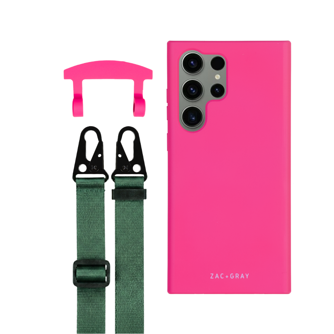 Samsung S25 Ultra HOT PINK CASE + STRAP