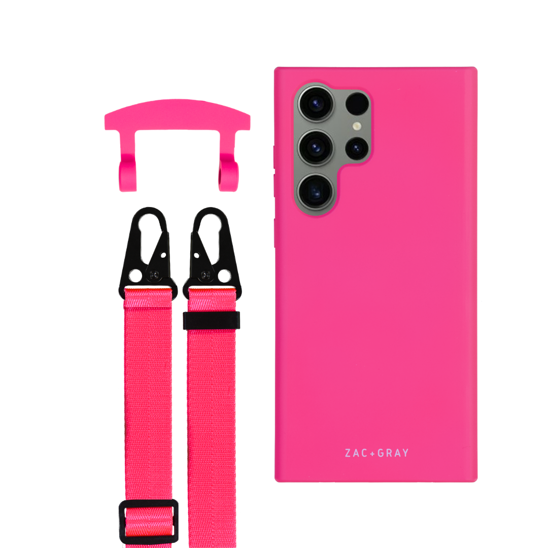 Samsung S25 Ultra HOT PINK CASE + STRAP