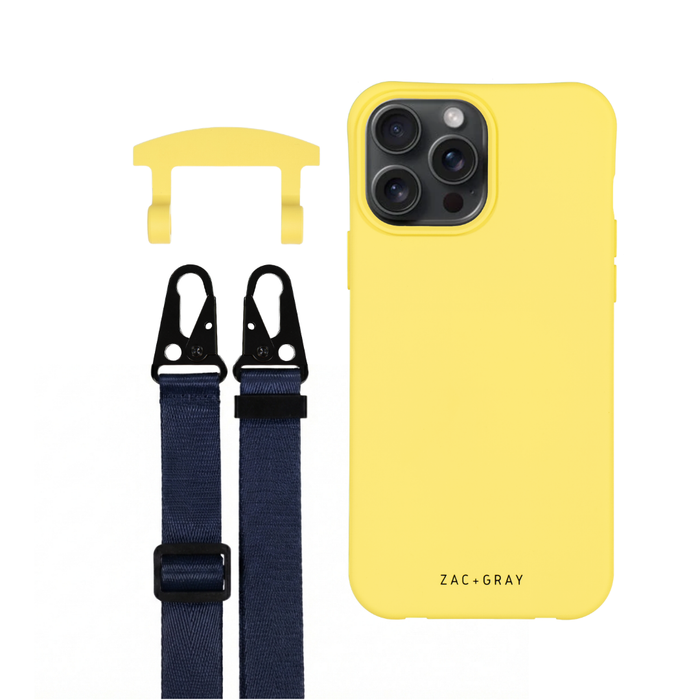 iPhone 6 Plus / 6s Plus / 7 Plus / 8 Plus SUNSHINE YELLOW CASE + STRAP