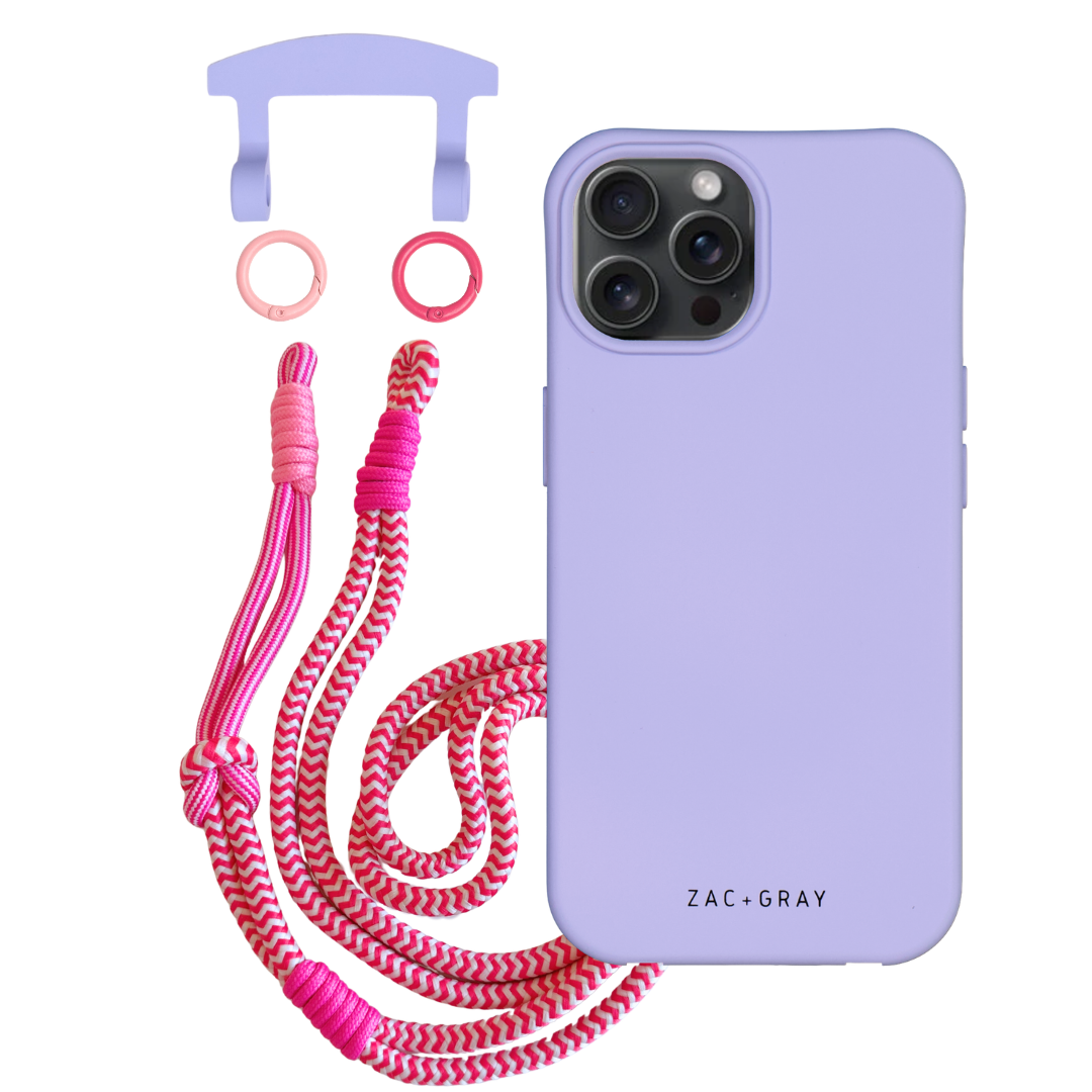 iPhone 15 WISTERIA BLOOM CASE + KNOTTED CORD
