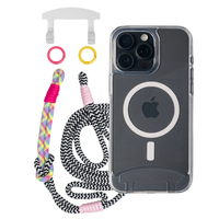 iPhone 16 Plus TRANSPARENT CASE + KNOTTED CORD