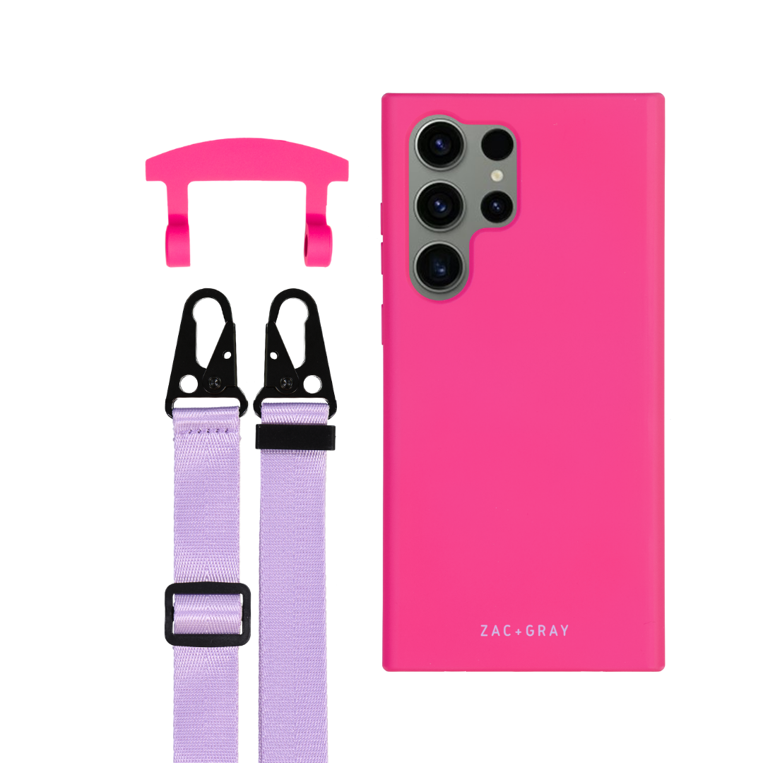 Samsung S25 Ultra HOT PINK CASE + STRAP