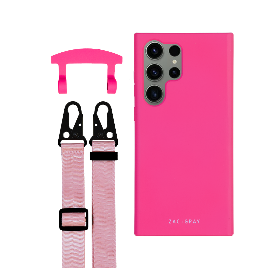 Samsung S25 Ultra HOT PINK CASE + STRAP