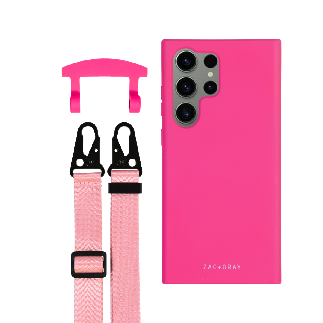 Samsung S25 Ultra HOT PINK CASE + STRAP