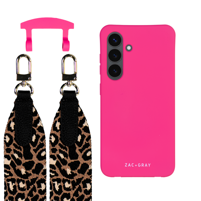 Samsung S26 HOT PINK CASE + PATTERNED STRAP