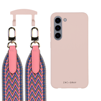 Samsung S23 ROSÉ PINK CASE + PATTERNED STRAP